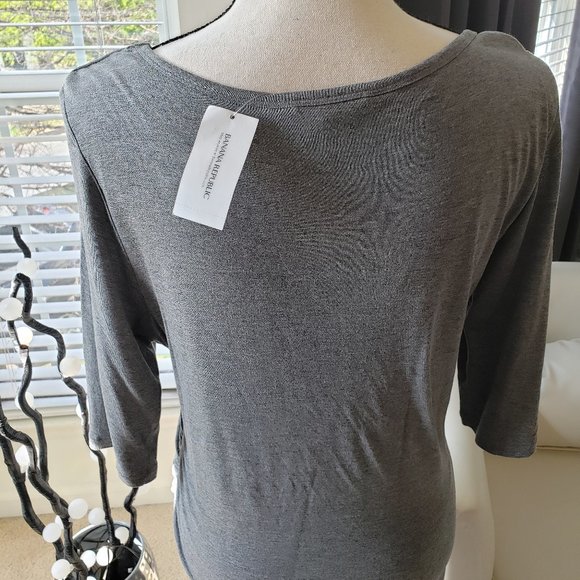 Gray Side Ruched Dress - Picture 6 of 6